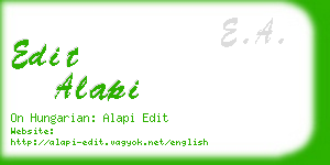 edit alapi business card